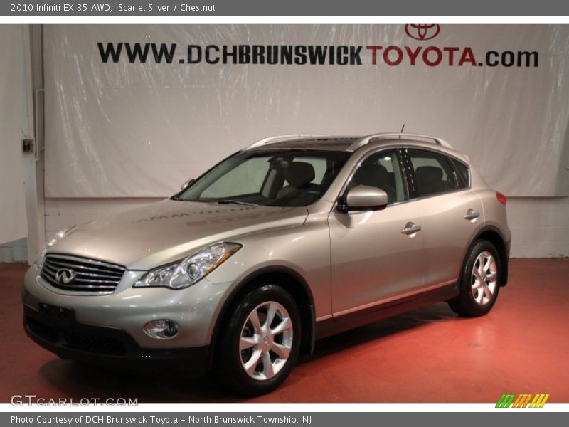 Scarlet Silver / Chestnut 2010 Infiniti EX 35 AWD