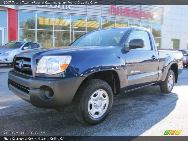Indigo Ink Pearl / Graphite Gray 2007 Toyota Tacoma Regular Cab
