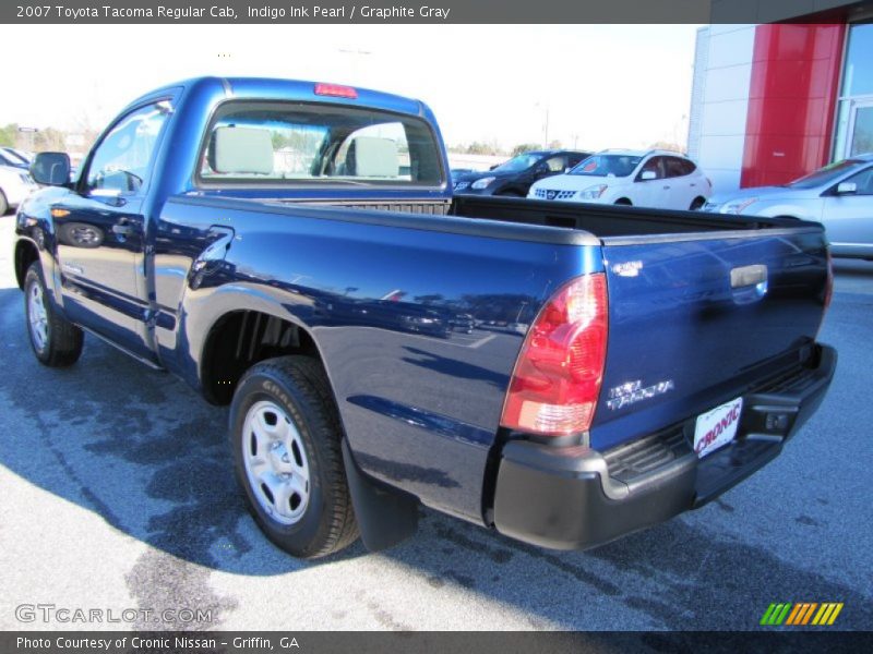 Indigo Ink Pearl / Graphite Gray 2007 Toyota Tacoma Regular Cab