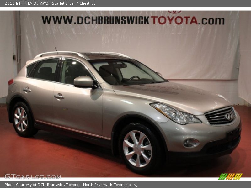 Scarlet Silver / Chestnut 2010 Infiniti EX 35 AWD