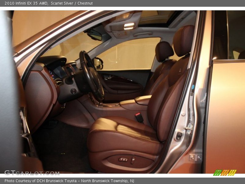Scarlet Silver / Chestnut 2010 Infiniti EX 35 AWD