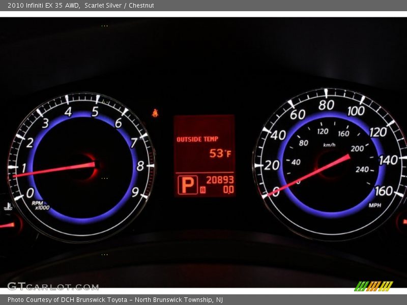 Scarlet Silver / Chestnut 2010 Infiniti EX 35 AWD