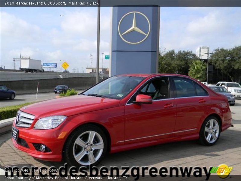 Mars Red / Black 2010 Mercedes-Benz C 300 Sport