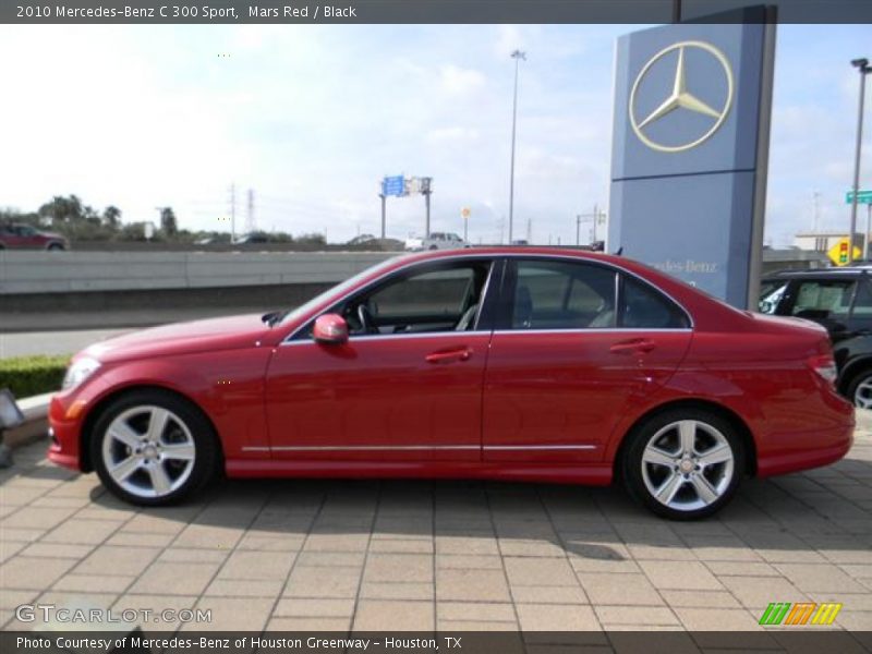 Mars Red / Black 2010 Mercedes-Benz C 300 Sport