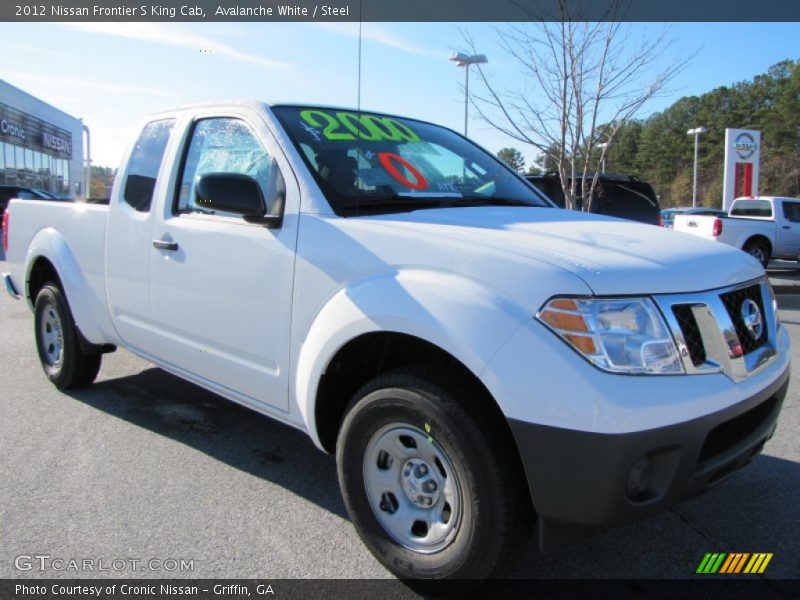 Avalanche White / Steel 2012 Nissan Frontier S King Cab