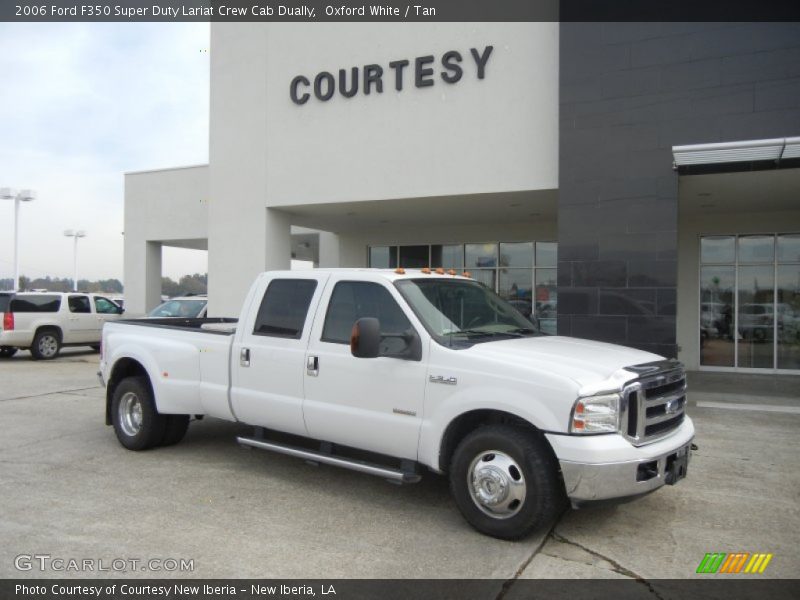 Oxford White / Tan 2006 Ford F350 Super Duty Lariat Crew Cab Dually