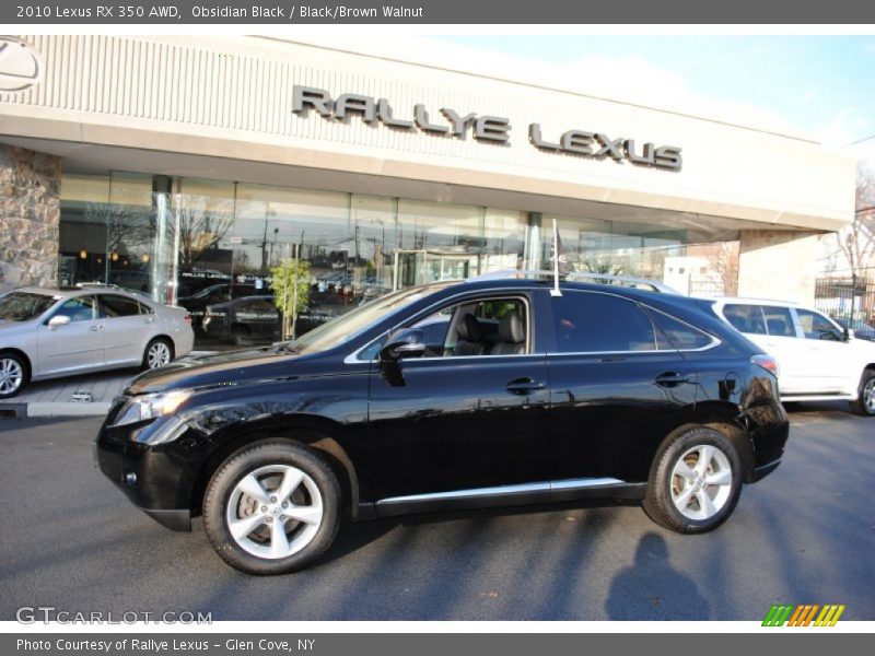 Obsidian Black / Black/Brown Walnut 2010 Lexus RX 350 AWD