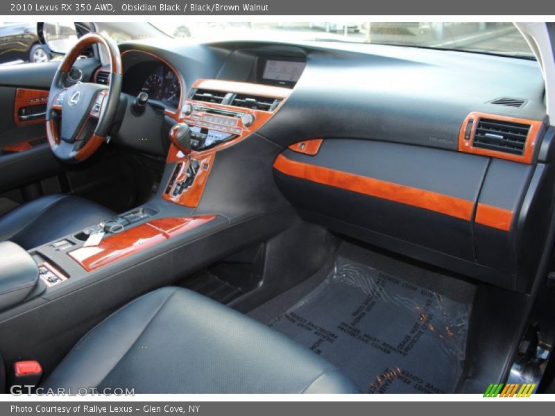 Obsidian Black / Black/Brown Walnut 2010 Lexus RX 350 AWD
