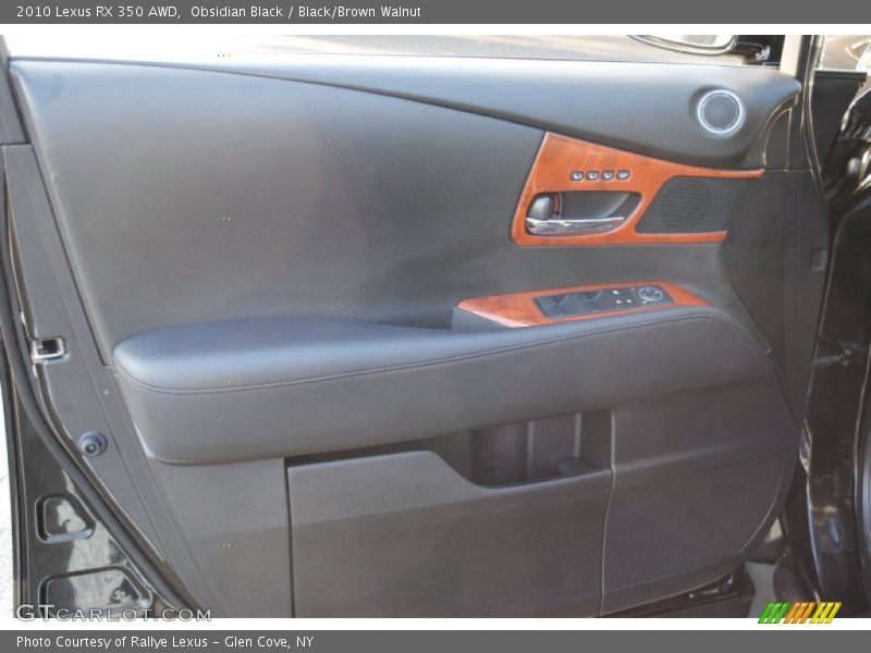 Obsidian Black / Black/Brown Walnut 2010 Lexus RX 350 AWD