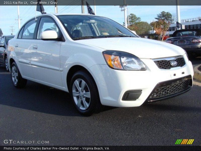 Clear White / Gray 2011 Kia Rio LX