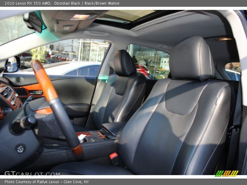 Obsidian Black / Black/Brown Walnut 2010 Lexus RX 350 AWD