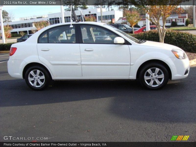 Clear White / Gray 2011 Kia Rio LX
