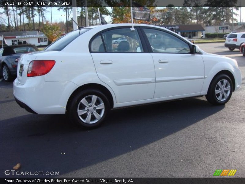 Clear White / Gray 2011 Kia Rio LX