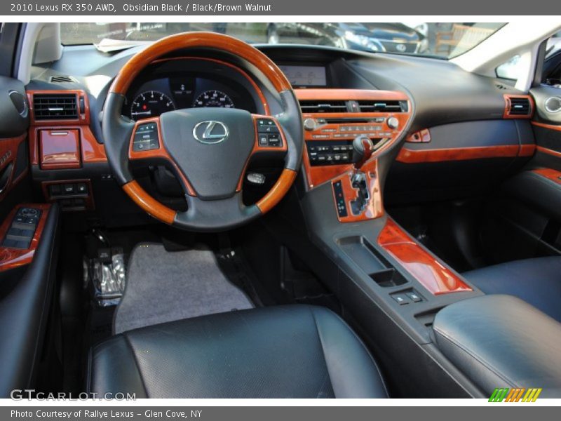 Obsidian Black / Black/Brown Walnut 2010 Lexus RX 350 AWD