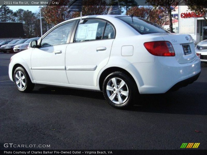 Clear White / Gray 2011 Kia Rio LX
