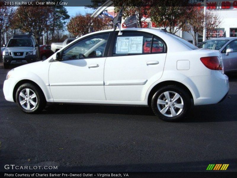 Clear White / Gray 2011 Kia Rio LX