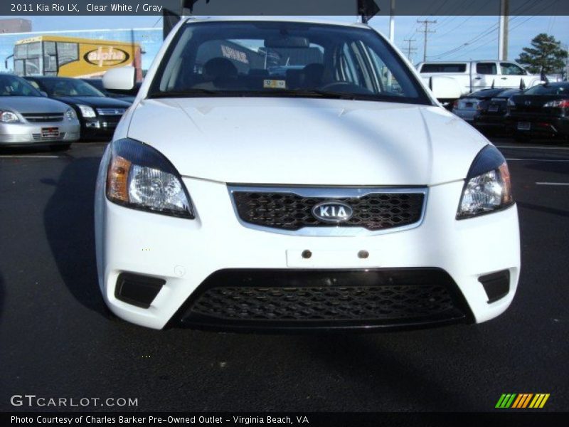 Clear White / Gray 2011 Kia Rio LX