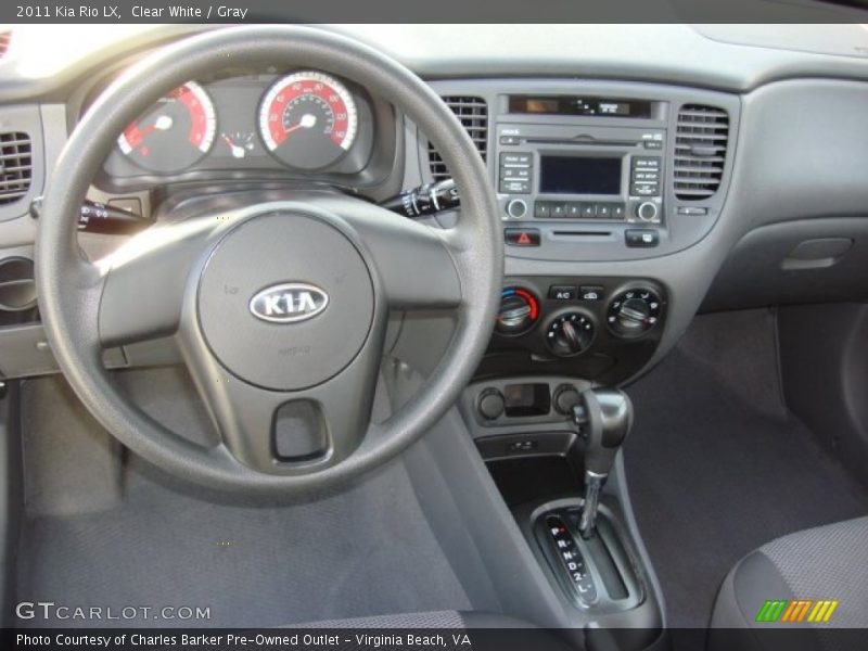 Clear White / Gray 2011 Kia Rio LX