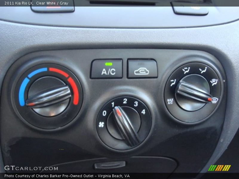 Clear White / Gray 2011 Kia Rio LX