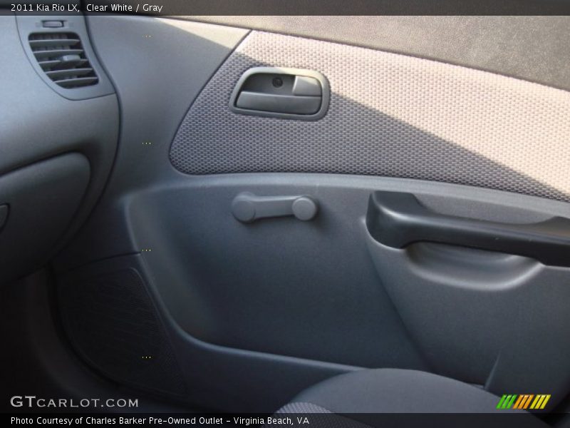 Clear White / Gray 2011 Kia Rio LX