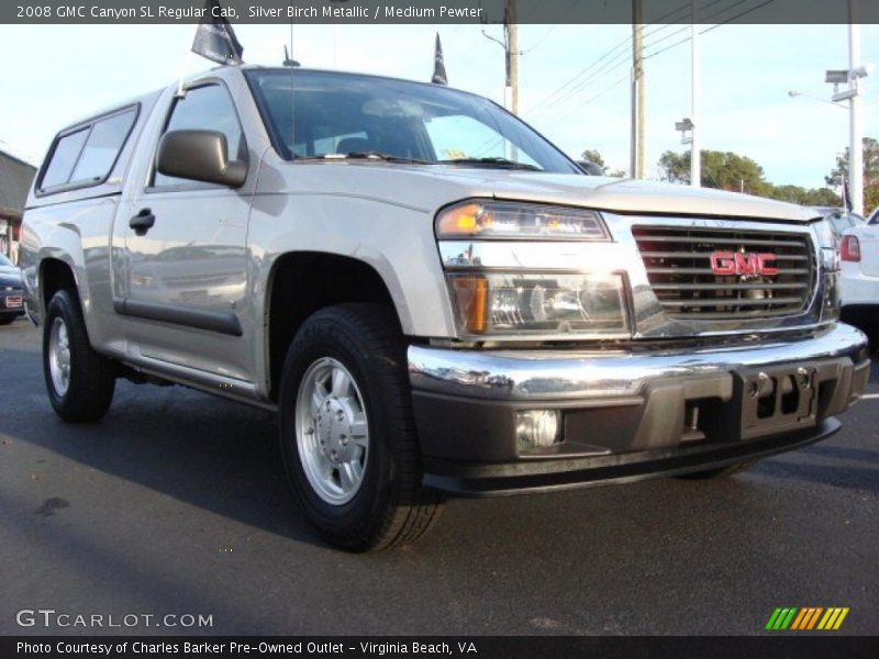 Silver Birch Metallic / Medium Pewter 2008 GMC Canyon SL Regular Cab