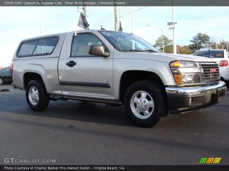 Silver Birch Metallic / Medium Pewter 2008 GMC Canyon SL Regular Cab