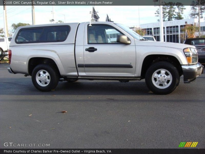 Silver Birch Metallic / Medium Pewter 2008 GMC Canyon SL Regular Cab