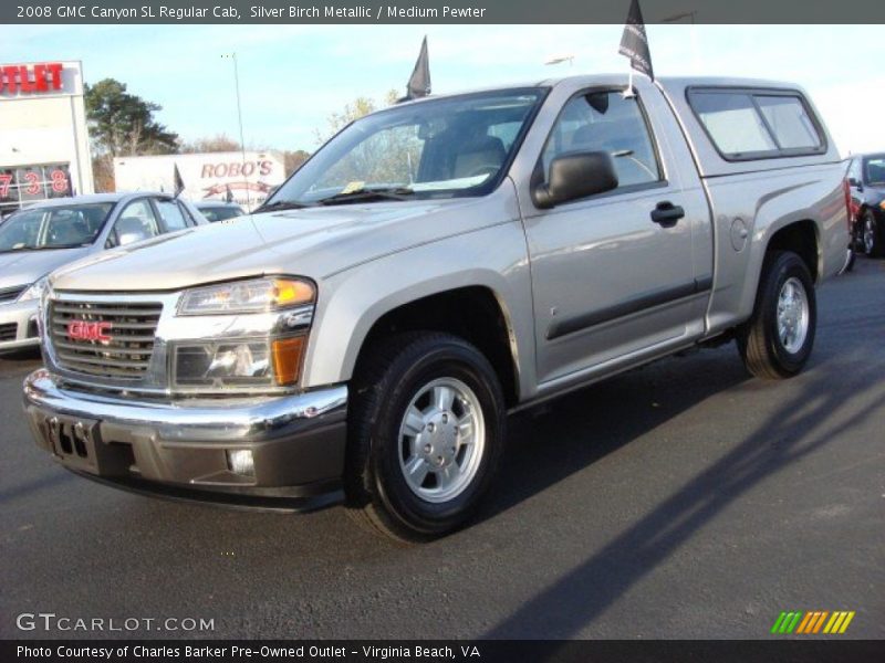 Silver Birch Metallic / Medium Pewter 2008 GMC Canyon SL Regular Cab