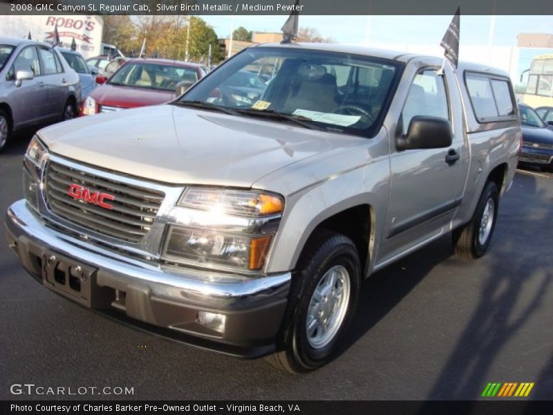 Silver Birch Metallic / Medium Pewter 2008 GMC Canyon SL Regular Cab