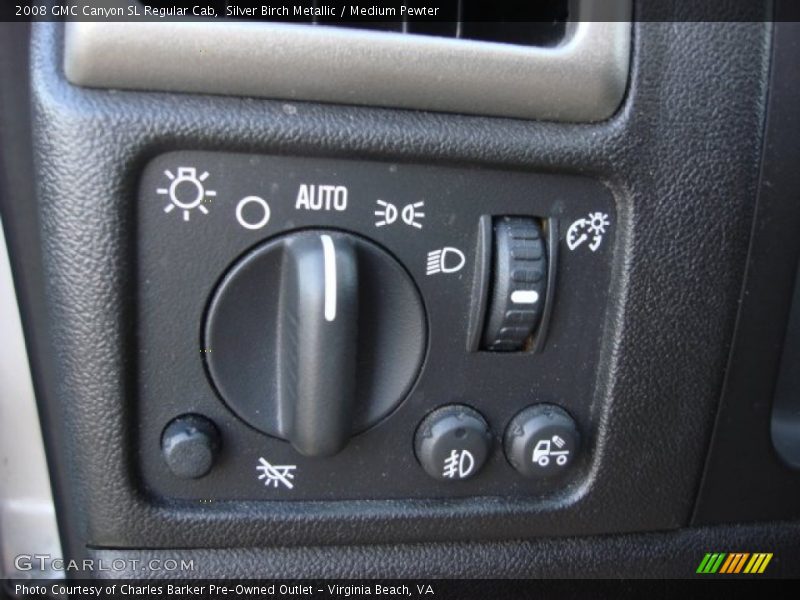 Controls of 2008 Canyon SL Regular Cab