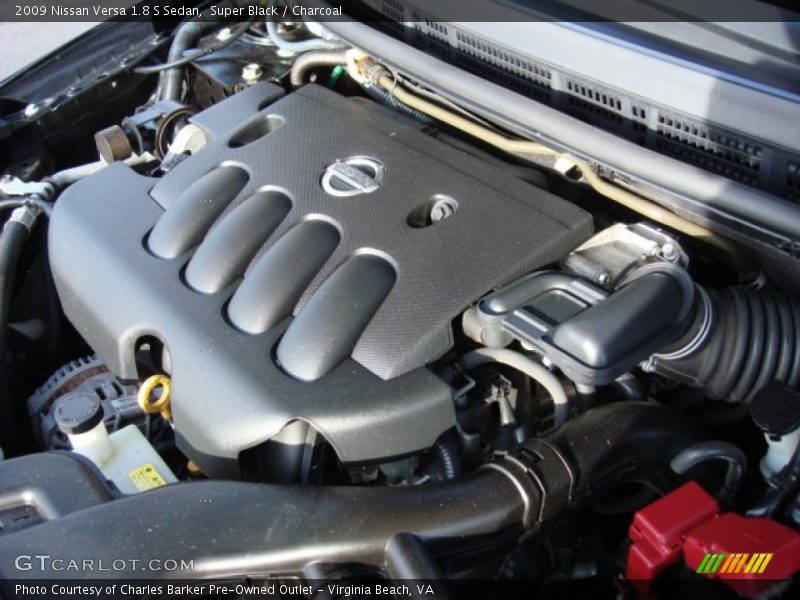 Super Black / Charcoal 2009 Nissan Versa 1.8 S Sedan