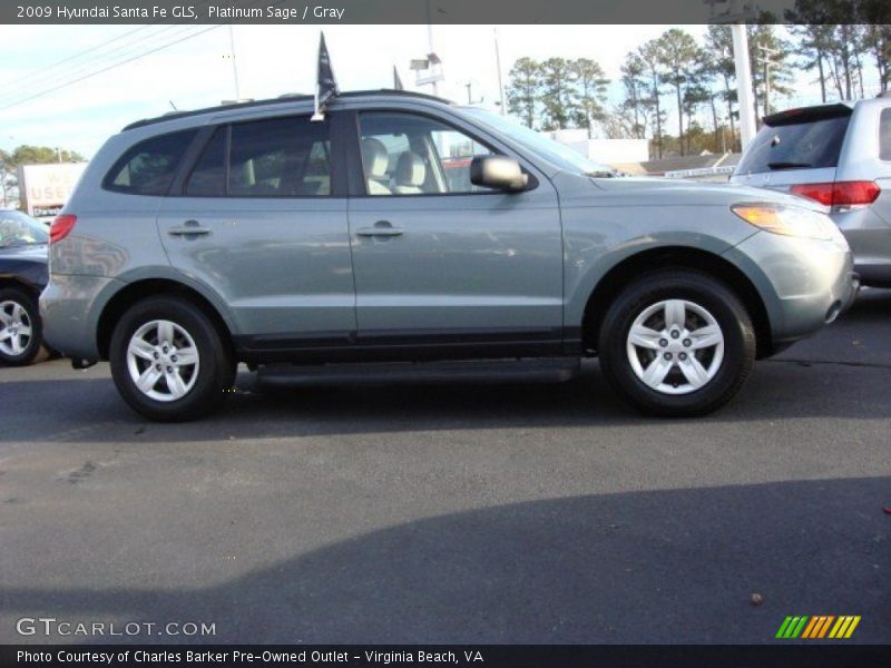 Platinum Sage / Gray 2009 Hyundai Santa Fe GLS