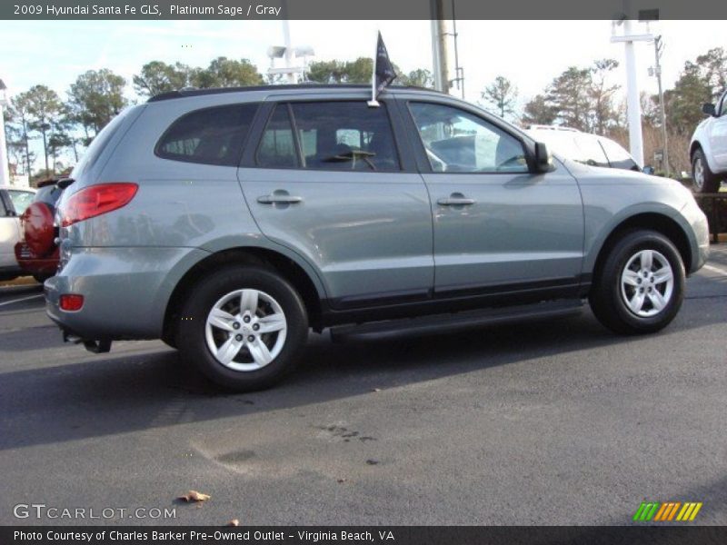 Platinum Sage / Gray 2009 Hyundai Santa Fe GLS