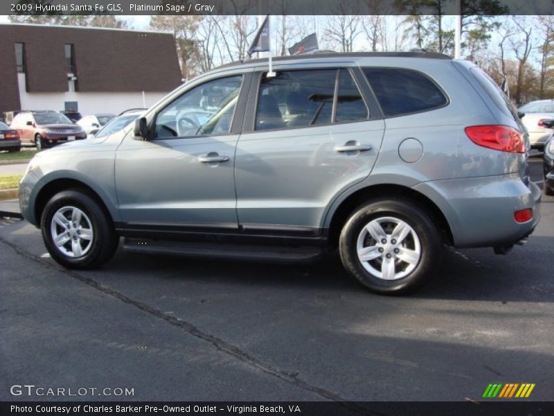 Platinum Sage / Gray 2009 Hyundai Santa Fe GLS