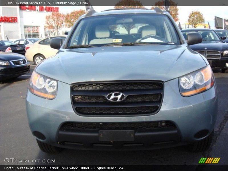 Platinum Sage / Gray 2009 Hyundai Santa Fe GLS