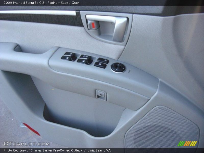 Platinum Sage / Gray 2009 Hyundai Santa Fe GLS