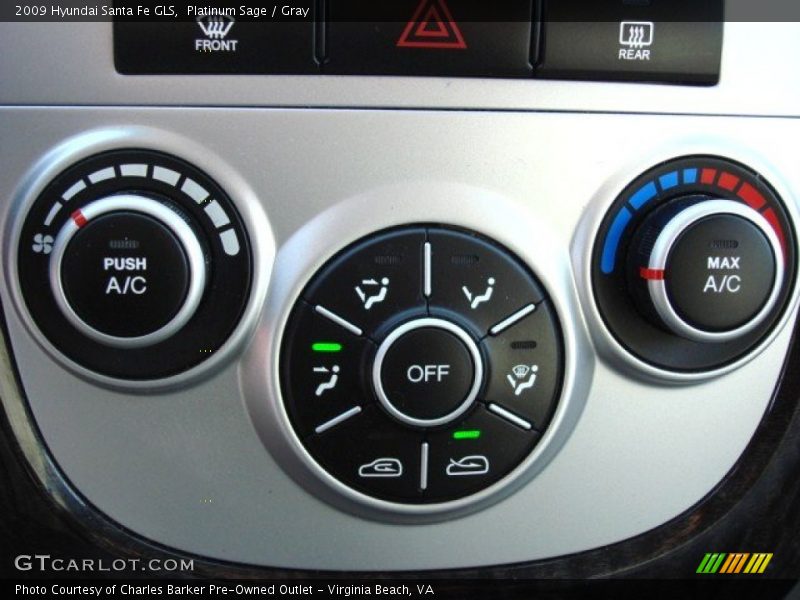 Platinum Sage / Gray 2009 Hyundai Santa Fe GLS