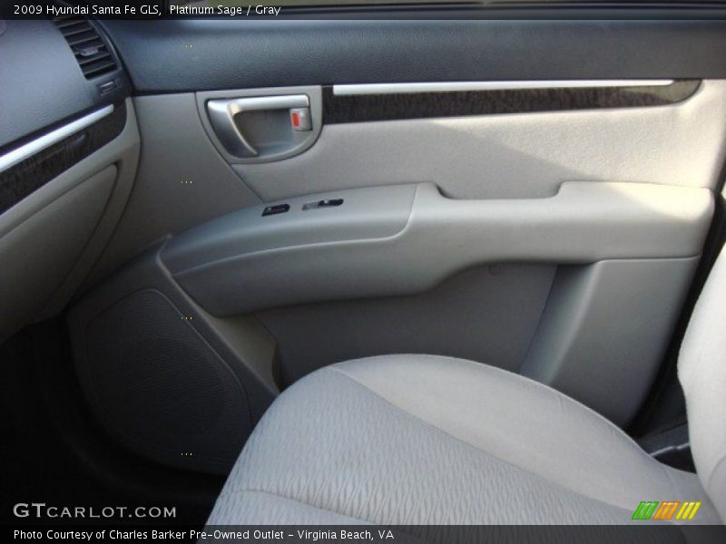 Platinum Sage / Gray 2009 Hyundai Santa Fe GLS