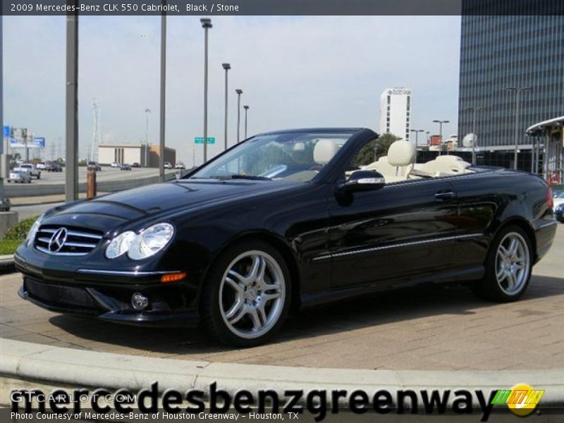 Black / Stone 2009 Mercedes-Benz CLK 550 Cabriolet