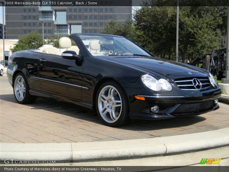 Black / Stone 2009 Mercedes-Benz CLK 550 Cabriolet