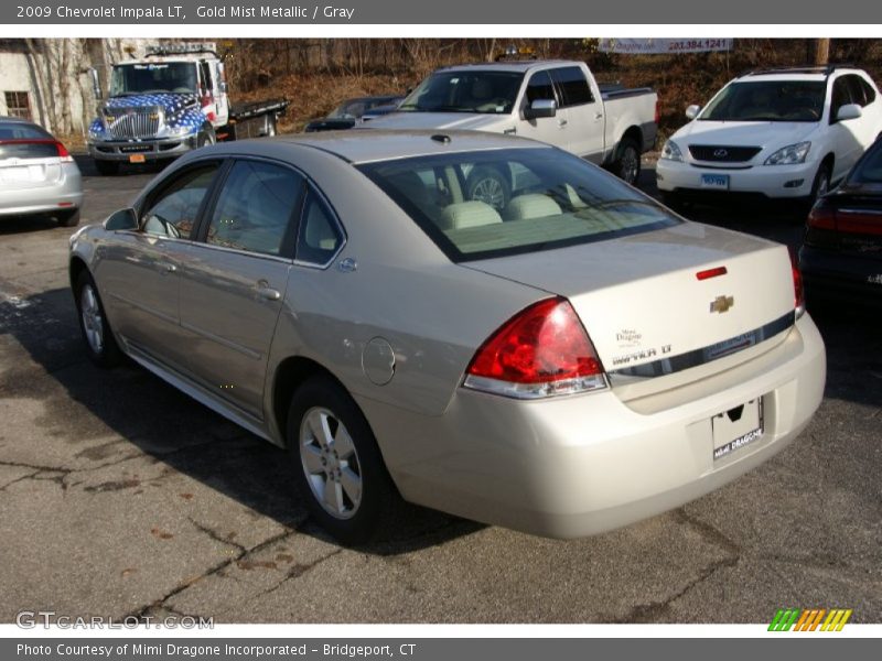 Gold Mist Metallic / Gray 2009 Chevrolet Impala LT