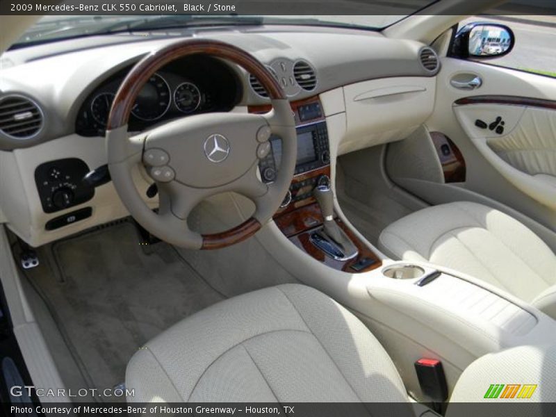 Black / Stone 2009 Mercedes-Benz CLK 550 Cabriolet