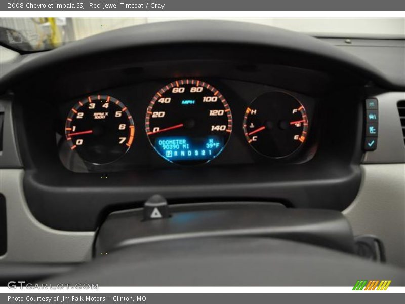Red Jewel Tintcoat / Gray 2008 Chevrolet Impala SS