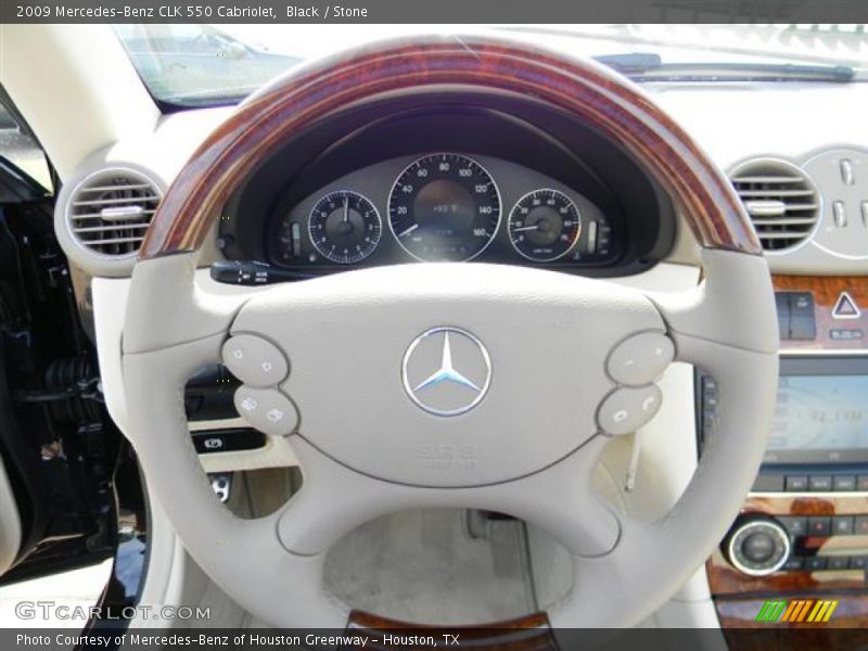 Black / Stone 2009 Mercedes-Benz CLK 550 Cabriolet
