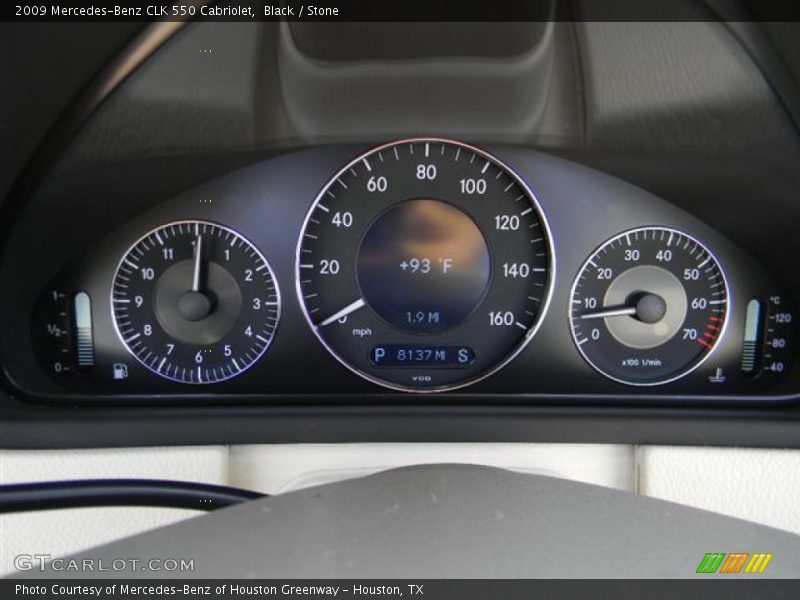 Black / Stone 2009 Mercedes-Benz CLK 550 Cabriolet