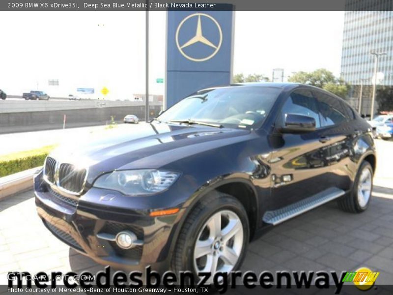 Deep Sea Blue Metallic / Black Nevada Leather 2009 BMW X6 xDrive35i