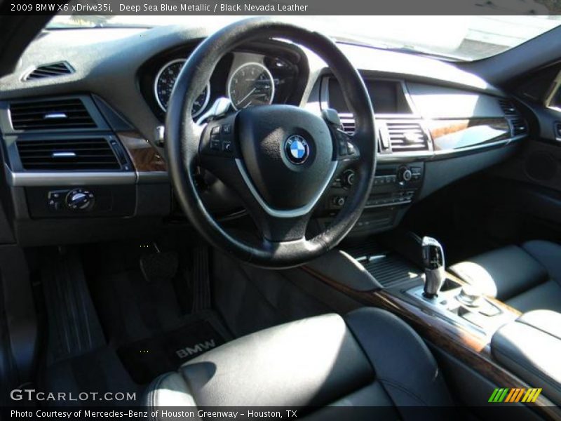 Deep Sea Blue Metallic / Black Nevada Leather 2009 BMW X6 xDrive35i