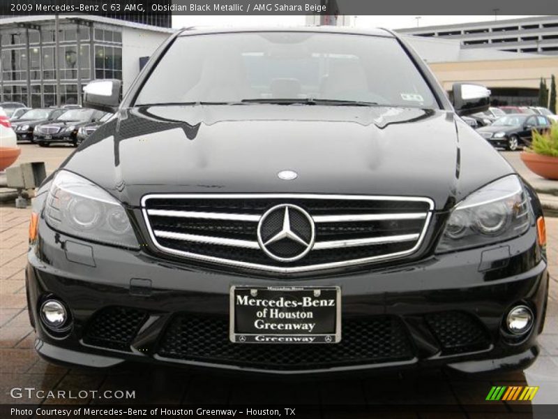Obsidian Black Metallic / AMG Sahara Beige 2009 Mercedes-Benz C 63 AMG