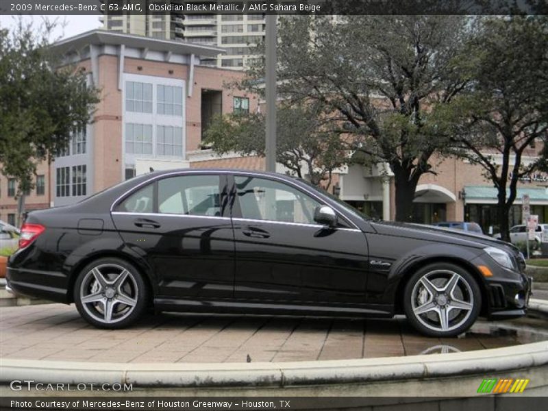 Obsidian Black Metallic / AMG Sahara Beige 2009 Mercedes-Benz C 63 AMG