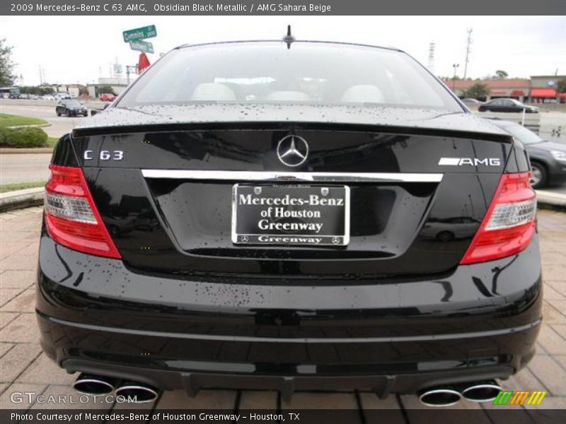 Obsidian Black Metallic / AMG Sahara Beige 2009 Mercedes-Benz C 63 AMG